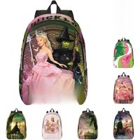Wicked Elphaba & Glinda Tonal Backpack for Men Women Cool High School Work Daypack Magic Movie Laptop Canvas Bags Gift