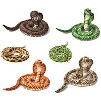 Simulation Cobra Plush Toy Python Doll Rag Doll Coiled Snake Children's Holiday Party Decoration Halloween Decoration Plush Toy