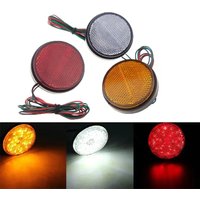 Motorcycle Brake Light Warning Lamp Motorcycle Round LED Reflectors Truck Reflective Brake Trailer 12v Brake Stop lamp