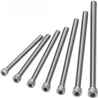 M3 M4 M5 M6 M8 M10 Hex Socket Bolt 304 Stainless Steel Full Tooth Cup Head Machine Screw Cap Fully Threaded Extra Long 50-150mm