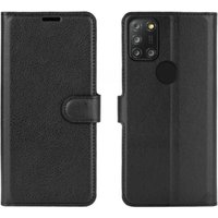 black guard for alcatel 3x 2020 ot-5061 5061u 5061a 5061k 1s 2021 3l 2021 2020 wallet phone case flip leather cover capa etui