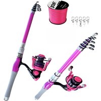 Portable Telescopic Fishing Rod 1.5-2.4m and Reel Combo 2000 3000 4000 Full Kit with Bait Hook Fishing Line Fishing Accessories