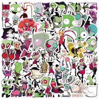 AliExpress GOGOTU 10/30/55/110PCS TV Cartoon Invader ZIM Graffiti Stickers PVC Waterproof DIY Skateboard Phone Luggage Bike Fridge Wall Decals Toy