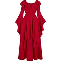 Women Irish Costumes Medieval Peasant Dress Long Sleeve Renaissance Dresses Halloween Cosplay Costumes Masquerad Party Outfits