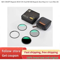 K&F CONCEPT 49-82mm Magnetic MCUV CPL Fixed ND1000 Magnetic Basic Ring 4-in-1 Lens Filters Kit with 28 Multi-Coatings