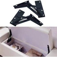 2Pcs Sofa Bed Bedding Adjustable Angle Mechanism Hinge Hardware Black Hardware Small Dual-Purpose Kitchen Sofa Bed Spring Hinge