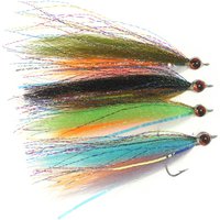 3PCS/4PCS Minnow Streamer Synthetic Fiber artificial Bait 3D Epoxy Fish Eyes Trout Bass Salmon Bluefish Tarpon Steelhead Fishing