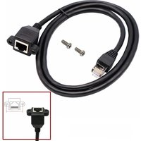 8Pin RJ45 Cable Male to Female Ethernet LAN Network Extender Screw Panel Mount Connector Extension Cord Cat5E Cat6E RJ 45 Cable