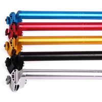 AliExpress NONE Bicycle Seat Post 25.4 27.2mm Seat Post Aluminum Seat Tube Color Dead Fly Seat Post Saddle Tube Bicycle Sandblasted Seat Tube