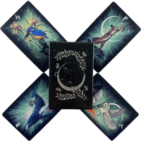 The Witch's Familiar Runic Oracle Cards A 24 English Fate Divination Deck Borad Games