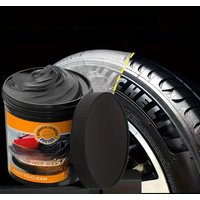 Tire Wax Polish and Care Kit – Advanced Tire Shine Enhancer for Rubber, Plastic, Leather Surfaces – Protective Coating
