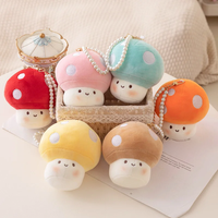 Cartoon Mushroom Doll Keychain Cute Stuffed Plush Toys Car Key Ring Bag Pendant Men Women Christmas Key Chain Creative Gift
