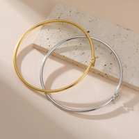 Skyrim Stainless Steel Gold Color Minimalist Bangle Women Classical Simple Bracelet Fashion Jewelry Birthday Gift Wholesale
