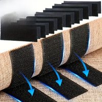 20pcs Rectangular Carpet Grips - Double Sided High Adhesive Non-Slip Patches for Car & Home Mats, Hook & Loop Fastener
