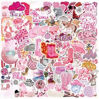 AliExpress Kpustyle 10/30/50/110PCS Pink Style Disco Cowgirl Stickers Cartoon Graffiti Sticker Luggage Laptop Guitar Car Bike Scrapbooking Decals