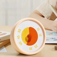 Self-discipline Visual Timer Silent 60 Minutes Kitchen Timer Reminder Round Visualization Countdown Timer