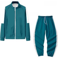 Calamari Games Player Seong Gi-hun Cosplay Costume Kids 456 001 Tracksuit Calamari Disguise Halloween Clothes Kids Boys Size
