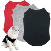 Cotton Plain Dog Shirts Blank Clothes Puppy Vest Sleeveless Costumes Breathable Apparel Outfits for Small Medium Dogs and Cats