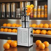 Coffee Shop Juicer, Stainless Steel Large Inlet Cold Press Juicer, Residue Separator