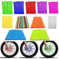 AliExpress NONE 72PCS 11 Colors Universal Dirt Bike Spoke Covers Motorcycle Wheel Rim Spoke Wrap Kit Skins Protector Cover for Motocross Bicycle