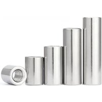 304 Stainless Steel Extension Thicken Round Column Joint Coupling Nut Cylindrical Connect Screw Nut M8 M10 M12 M14 M16 M20