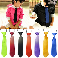 Necktie Breathable Neck Tie Elastic Neckwear Solid Color Boy Stain Necktie For Wedding