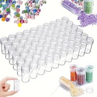 12/30/60 Round Bead Storage Containers - Durable Plastic Storage Containers for Diamond Painting, Jewelry, Pills, Etc.