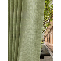 Hot Sale Chenille Blackout Curtains for Bedroom Living Room Japanese Style Geometric Pattern Simple Modern Custom Size