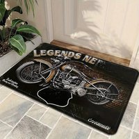 AliExpress Vintage Motorcycle Design Doormat Durable Non Slip Entrance Rug Perfect for Classic Bike Enthusiasts Home Decor Adds Unique