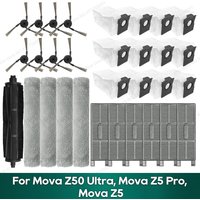 Compatible for Mova Z50 Ultra, Mova Z5 Pro, Mova Z5 Accessories Tricut Brush Hepa Filter Side Brush Dust Bag Spare Parts