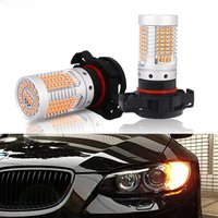 iJDM Car PSX24W LED Canbus No Hyper Flash Amber Yellow PS19W PSY24W LED Bulbs For car Front Turn Signal Lights Error Free 12V