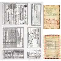 1pc Vintage Letterhead Clear Rubber Stamps Words Background Reusable Retro Transparent Silicone Stamp Seals for Journaling Card