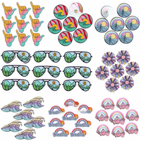 Prajna 10PCS Wholesale Outdoor Mountain Applique Rainbow Embroidered Patches On Clothes DIY Iron On Patches For Clothing Sticker
