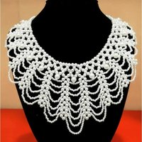 Ladies Fashion Chain Imitation Pearl Necklace Sweet Woven Wedding Jewelry Lovers Chocker Necklaces Accessories for Women Gifts