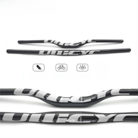 AliExpress ULLICYC Ullicyc Full Carbon Fiber Handlebar 3K Bicycle MTB Handlebar Flat/Rise Silver Bike parts 31.8*600/620/640/660/680/700/720 CB186