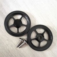 AliExpress Litepro Folding Bike For Brompton Easy Wheel 60mm Bearing Wheels Rear Racks Extension Bar Telescopic Rod Wheel