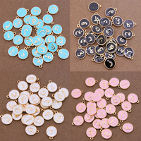 29pcs 15*12mm Arabic Alphabet Letter Double Face Enamel Charms pendants jewelry making Handmade craft DIY Bracelet Earrings
