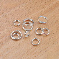 10pcs/pack 5mm 6mm 8mm 925 sterling silver double open jump rings Split Rings For Making Keychains & Bracelet Jewelry Findings