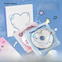 20 Capacity Hard CD Case Holder Kpop Idol Album Binder Organizer Portable Carrying DVD Binder Kawaii Home Albums Organizer