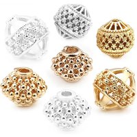 High Quality 18K Gold Color Brass Hollow Cone Shape Lantern Spacer Beads Bracelet Beads Diy Jewelry Making Supplies Accessories