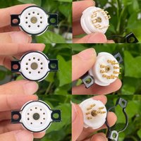 1pc EIZZ 9pin Tube Socket Base For 12AX7 ECC82 ECC83 12AU7 12AT7 ECC88 6922 Electron Tube Gold Plated Pins Hifi Audio Tube AMP