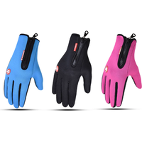 AliExpress Fezrgea Autumn Winter Motorbike Gloves Men Women Windproof Anti-slip Touchscreen Fleece Keep Warm for Work Gloves Men Sports Bike Black