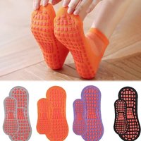 Kids Adults Anti-Slip Sock Trampoline Sock Cotton Breathable Short Socks Elasticity Boy Girl Outside Family Sports Yoga Socks