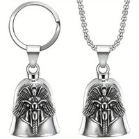 AliExpress Retro Motorcycle Style Domineering Metal Bell Pendant Lucky Jewelry Cyclist Wants Keychain Birthday Gift