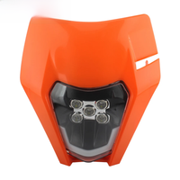 AliExpress For KTM Headlight Plate Motorcycle LED EXC 300 XC SX 125 250 350 450 Round Wick Headlamp Dit Bike Supermotor Enduro Accessories