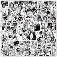AliExpress GOGOTU 10/30/50/100PCS Toilet Bound Hanako Kun Stickers Black White Sticker Anime Decals DIY Luggage Laptop Phone Car Bike Skateboard