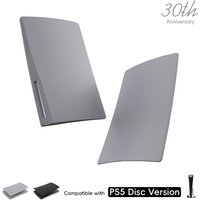 Replacement Console Faceplate Shell Cover for P5 Disc Version – Matte Gray Side Panels, Smooth Paint Finish Protective Case