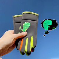 AliExpress NONE Winter Children's Gloves Cartoon Dinosaur Fluorescence Cycling Kids Warm Sport Skiing Windproof Water-Repellent Boys Girls Glove