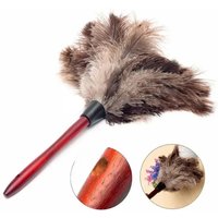 1~10PCS Ostrich Feather Duster Brush 32cm Wood Handle Anti-static Cleaning Tool Household Car Dust Portable Cleaner Tools Acces