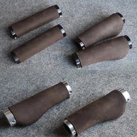 AliExpress G123 Bike Grips Frosted Suede Bicycle Head Layer Cowhide Leather Handlebar Mountain Folding Bike Leisure Retro Handlebar Cover